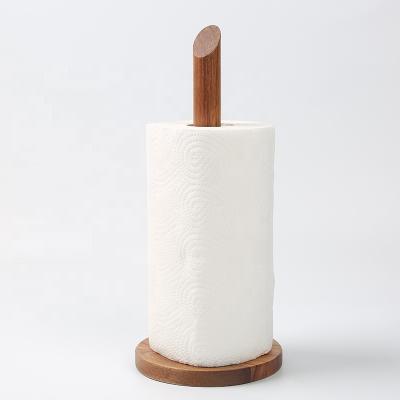 China 2021 Manufacturer Hot Selling Cheap Price Acacia Tissue Tissue Tissue Paper Storage Holder CLASSIC Wood Tissue Rolls Holder for sale