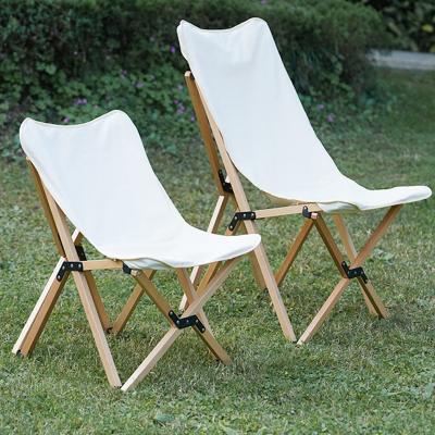 China Modern Beach Chairs For Outdoor Folding Light Weight Butterfly Beech Beach Chair With Canvas for sale