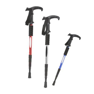 China 2021 Aluminum Alloy Adjustable Telescopic Walking Riser Cane Trekking Poles for sale