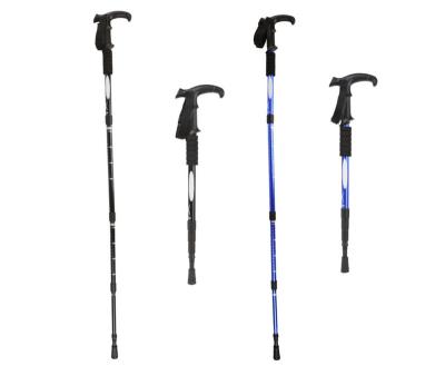 China High Quality Custom Aluminum Alloy Adjustable Walking Raising Telescopic Cane Trekking Poles for sale