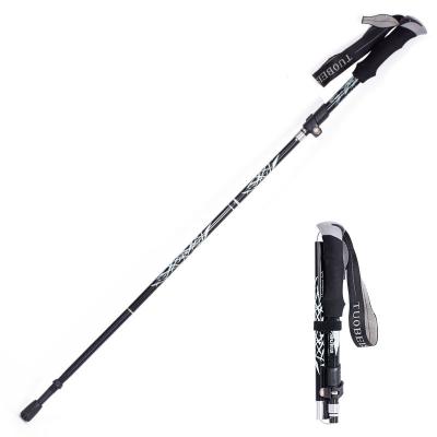 China Lightweight Aluminum Walking Hiking Cane Trekking Poles Folding Climbing Stick for sale