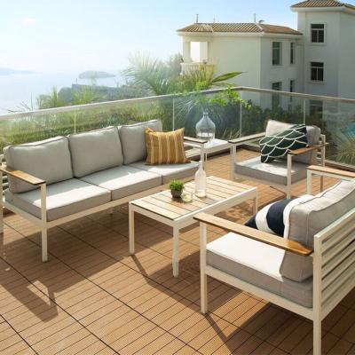 China Hot Sale Modern Sun Lounge Sofa Set Garden Funiture Outdoor Sofa Set Europe Style Outdoor Sectional Sofa Set for sale