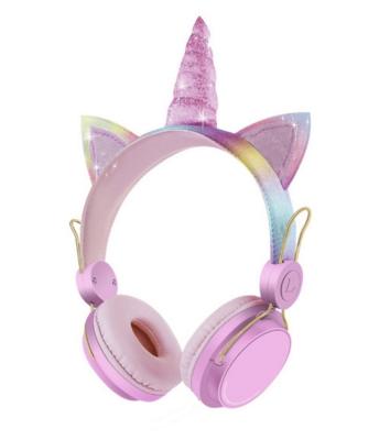 China Unicorn Cat Ear Bluetooth Over On Ear Headphones Comfortable Wearing Headset With Microphone Adjustable Headband Wireless Bluetooth Headphones for sale