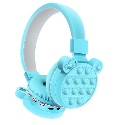 China Mini Portable Museeq Kids Earphone Push Bubble Busy Person Play Portable Gaming Headset Over On Ear Bluetooth Adjustable Wireless Headphones for sale