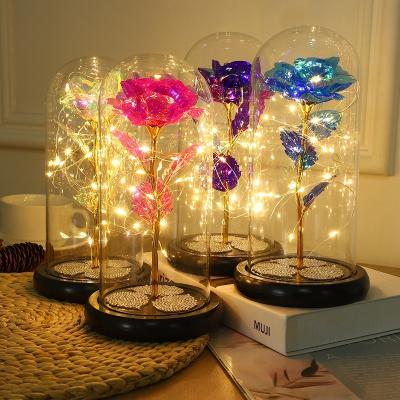 China Celebration Drill Dome Valentine Womens Mothers Teachers Day Christmas Stage Layout Lower Glass Decorations Artificia Preserved Flower for sale