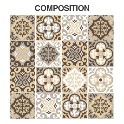 China Removable Waterproof+Eco-friendly Traditional Mexican Tile Stickers For Bathroom Kitchen Backsplash Decoration Wall Sticker Decals for sale