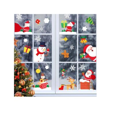 China Waterproof+Eco-friendly Static Cling Decorative Wall Bathroom Room Decor Halloween Merry Christmas Label Window Home Decoration Sticker for sale