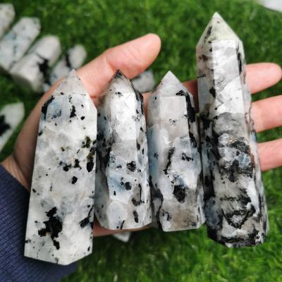 China Natural Crystal Crafts Moonstone Crystal Point Magic Wand from Europe Point Stones for Healing for sale