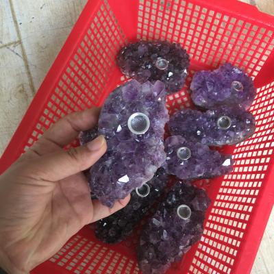 China China High Quality Natural Amethyst Group Quartz Crystal Smoking Pipes for sale