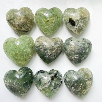 China Crystal Heart Natural Heart Shaped Prehnite Stone Healing Crystal Heart For Sale from China Prehnite Stone for sale