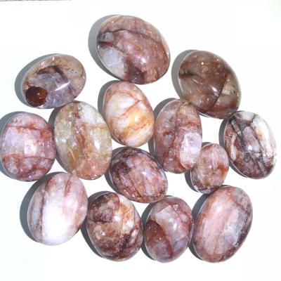 China China natural red quartz crystal palm stone for sale healing gift for sale