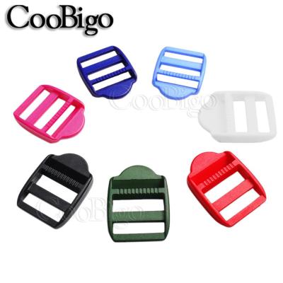 China Plastic Colored Plastic Ladder Slider Adjust Lock Buckles Strap 25mm #FLC130-C3 (Mix-S) Backpack Straps for sale