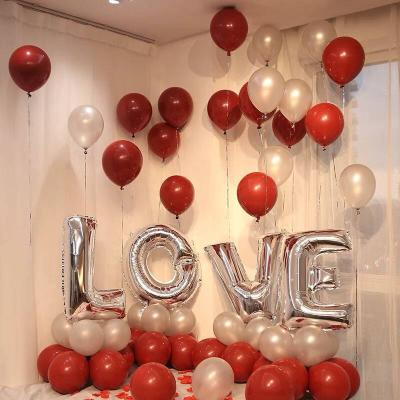 China Gift Toy Red Wedding Valentine's Day Decor Colors Balloon Metallic Helium Latex Inflatable Globos Party Decoration for sale