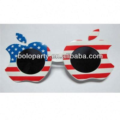 China Fashion USA Flag Sunglasses With Apple Shape for sale