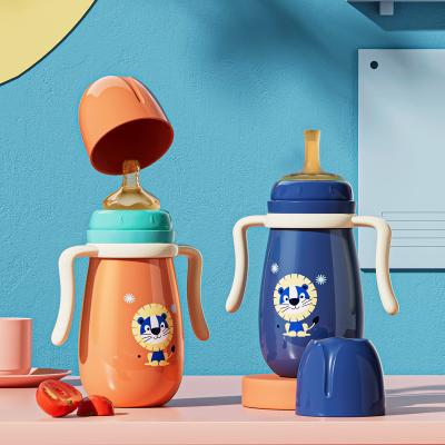 China Washable OEM Manufacture Custom Vacuum Insulated Baby Tumblers Stainless Steel Silicone Baby Bottle for sale