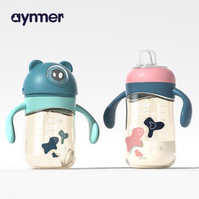 China BPA free 2023 eco-friendly kidswater cup baby cartoon cup kids bottles with handle and lid customization available for sale