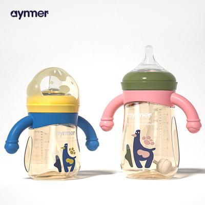 China BPA Free OEM Children's Drinks Cup Baby Feeding Bottle Baby Milk Bottle With Nipple Silicone Baby Drinking Bottle for sale