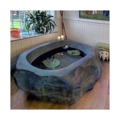 China Free Custom Hand Carved Large Black Solid Marble Stone Free Standing Bathtub On Sale for sale