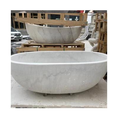 China Stone Free Modern Wholesale Home Natural Bathtub Free Use White Marble Bathtub NTMBA-111Y for sale