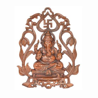 China India Handcraft Wall Decor Modern Home Metal Hindu Decor Brass Ganesh Statue Bronze Ganesha Wall of God for sale