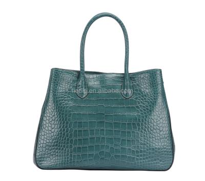 China S737-A2976 TOTE BAG Crocodile Pattern Cow Leather Large Handbags Women Tote Bag for sale