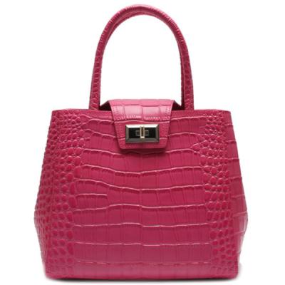 China Beautiful Luxury Color Crocodile Italian Leather Satchel Fashion Handbag for sale