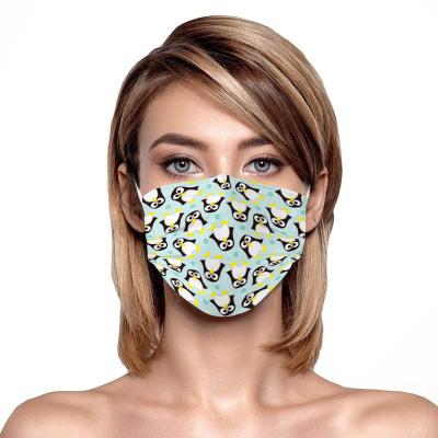 China Other Adult Penguin Aircraft Printing Disposable Factory Outlet Three-Layer Spray Cloth Civilian Face Mask for sale