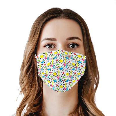 China Other spot card can be set for three-layer disposable spunlace adult factory masks printing nonwoven printed masks for sale