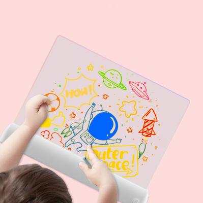 China New Arrival LED Writing Pads Writing Tablet Electronic Erasable 3D Drawing Pads Portable Doodle Board For Kids Gifts Office Note for sale