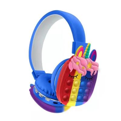 China Head-mounted Headphones Unicorn Silicone Poppings Its Push It Bubbles The Wiggles Wireless Headphones for sale