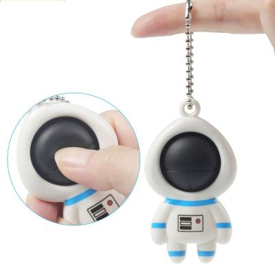 China Funny Bubble Educational Toy Noise Pushing Astronaut Emotional Toy Key Chain Stirring Toy Flip itting Jumping Push Bubble for sale