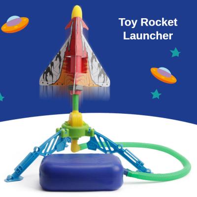 China Educational Preschool Toy Rocket Launcher Toys For Children Kid Pedal Model Rocket for sale