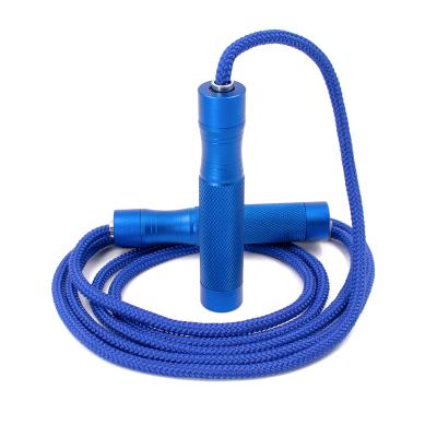 China Anti-winding Bearing In Breaded Handles For Jumping Adjustable Jump Ropes Blue Red Black Jump Rope With Handle for sale