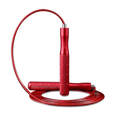 China Portable Hot Sales Colored Fast Speed ​​PVC Steel Wire Jump Ropes Adjustable Jump Rope With Bearing In Handle for sale