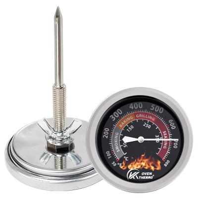 China Grill Thermometers GRILL Thermometer Grill Temperature Gauge Face Large For Kamado Grill Smoker Stainless Steel Grill Thermometer for sale