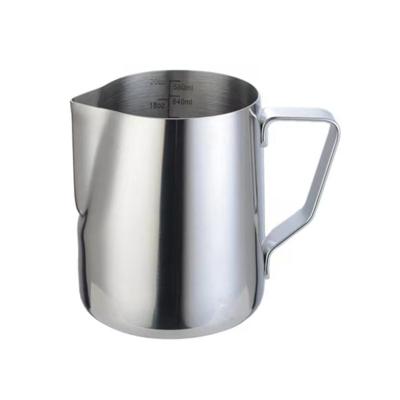 China Sustainable Stainless Stee Milk Frother Cup Easy To Clean Espresso Accessories Creamer Measuring Milk Frothing Pitcher for sale