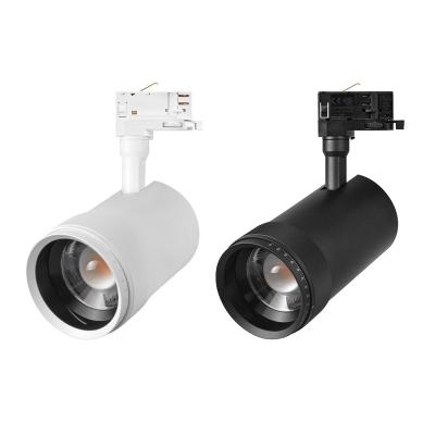 China Zoomable Track Light 15W 20W 30W 36W 15-60 Degree Adjustable Zoomable Track Light Rail COB Led Track Light for sale