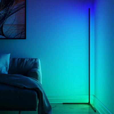 China Modern Smart Design RGB Remote Control Corner Led Floor Lamps For Living Room for sale