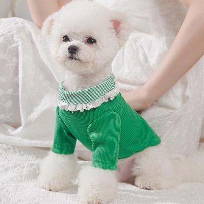 China Hot Selling Spring Summer Pet Clothes Sustainable Hot Dog Shirt Small Soft Lace Dress For Dogs for sale