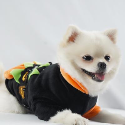 China 2021 Autumn Winter Sustainable Halloween Pet Costumes Cute Pumpkins Pet Clothes Halloween Party Dog Pumpkin Clothes for sale