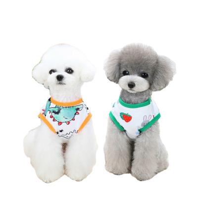 China New Summer Cute Viable Fresh Pet Clothes Pattern Print Vest Dog Small Pet Slim Vest Dog And Cat for sale