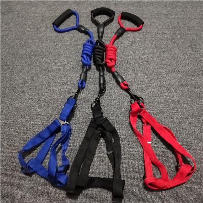 China New Custom High Quality Training Durable Pet Belt Vest Harness Polyester Dog Chest Ties Herringbone Traction Rope Chest Harness Set for sale