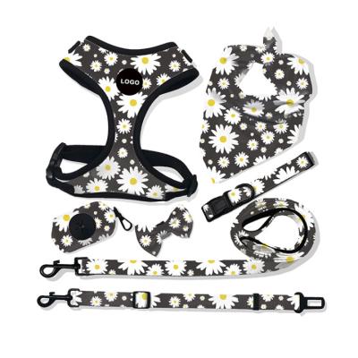 China Personalized Can Be Customized Small Daisy Dog Collar To Protect Dog Ridge Adjustable Dog Collar for sale