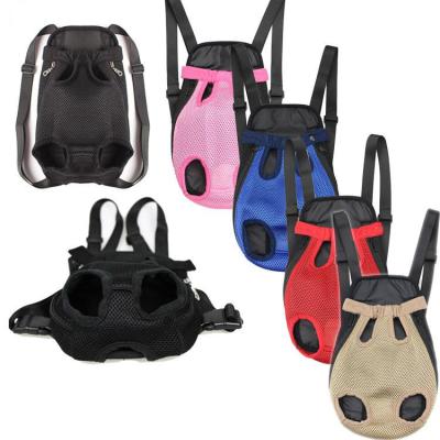 China Front Dog Soft Nylon Net Viable Adjustable Cloth Trunk Legs Pet Carrier Backpack Breathable Bag for sale