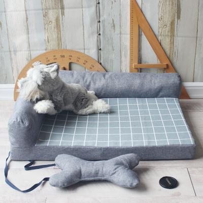 China High End Luxury Pet Bed Soft Velvet Pet Dog Bed Cooling Sofa With Removable Cover Available In Multiple Colors for sale