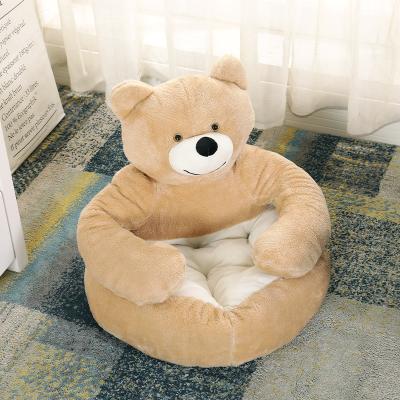 China High Quality Pet Semi-enclosed Cute Bear Dog Kennel Washable Warm Soft Heating Bed For Pet for sale