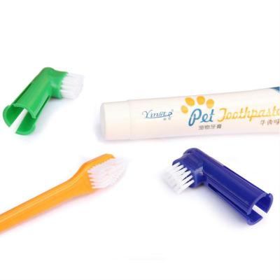 China Wholesale Viable Dog Cat Tooth Brush Toothpaste Finger Brush For Pet Grooming Oral Cleaning Tool for sale