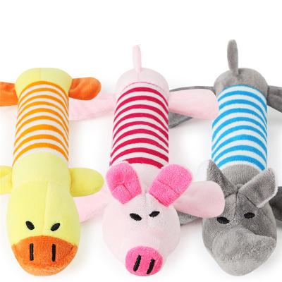 China High Quality Viable Squeaky Plush Elephant Pig Duck Dog Pet Squeaky Chew Toy For Pet for sale