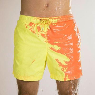 China Hot Selling Breathable Mens Swimwear Fashion Men Beach Pants Color-changing PantsTemperature Sensitive Swim Trunks for sale