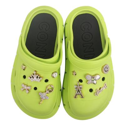 China Bling Durable Classic Rhinestone Set Detachable Metal Shoe Decoration For Kids Clog Croc Shoe Charms Decoration for sale